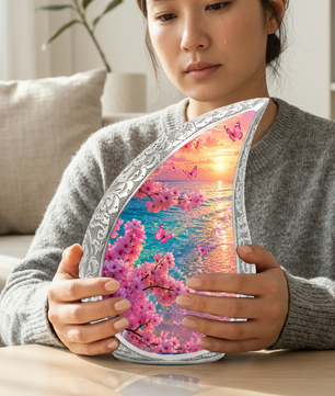Beach Urn for Human Ashes – Ocean Sunset Cremation Urn