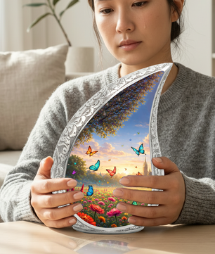 Butterfly Sunflower Adult Urn for Human Ashes – Premium Butterfly & Sunflower Cremation Urn
