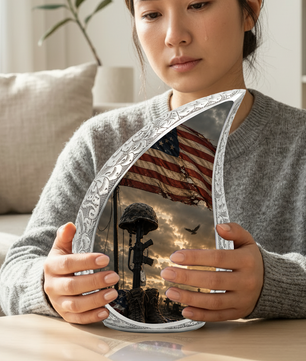 Military Urn for Human Ashes | Adult Military Cremation Urn & Patriotic Memorial Urn