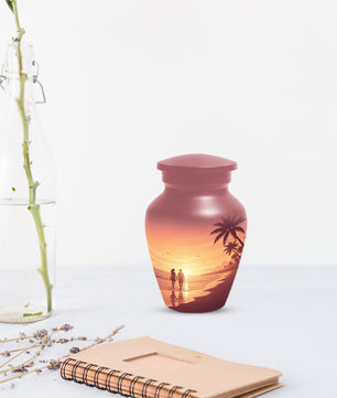Beach Sunset Cremation Urn for Human Ashes | Personalized Adult Urn, Ocean Theme Urn & Beach Keepsake Urn