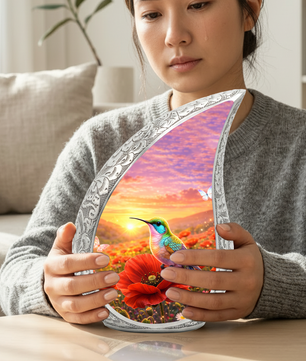 Hummingbird Memorial Urn for Mom | Urn for Human Ashes | Keepsake Urn for Mom