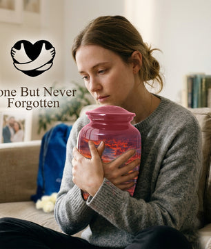 Product Title  Sunset Beach Urn for Mom | Adult Cremation Large  Urn for Ashes | Memorial Urn for Women