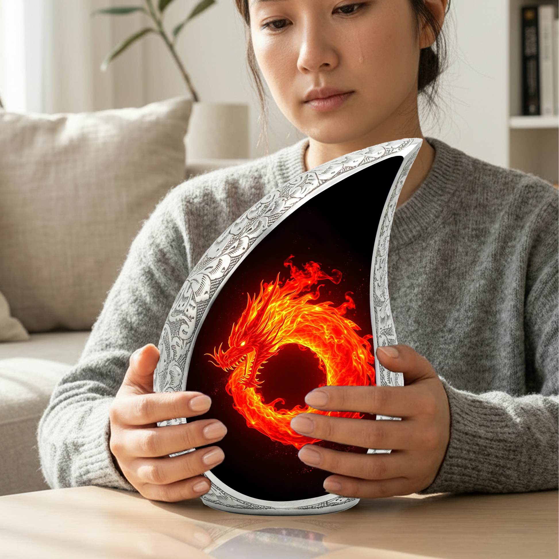 Dragon Memorial Urn for Dad | Adult Cremation Urn for Ashes