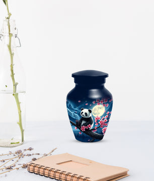 Panda Moon Urn for Ashes - Personalized Cherry Blossom Memorial for Mom | Cremation Urns for Mother