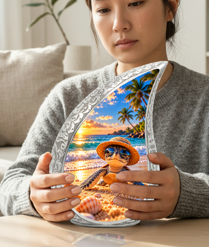 Turtle Cremation Urn for Ashes, Sea Turtle Memorial Urn, Beach Adult Urn