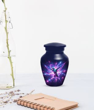 Humming Bird with Blue Urn for Human Ashes | Blue Hummingbird Adult Cremation Urn