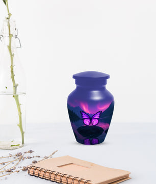 Purple Butterfly Urn for Human Ashes | Purple Butterfly Cremation Urn
