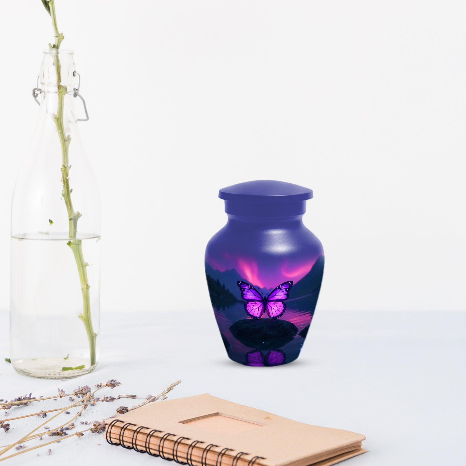 Purple Butterfly Urn for Human Ashes | Purple Butterfly Cremation Urn