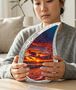 Ocean Sunset Adult Urn for Human Ashes – Premium Ocean Sunset Cremation Urn