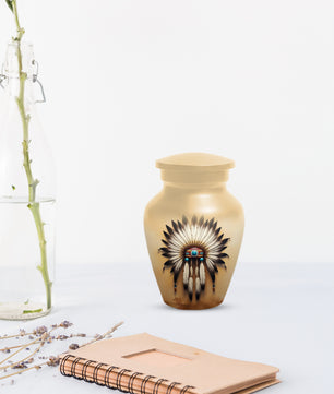 Native Urn for Human Ashes | Native American Inspired Adult Cremation Urn Memorial