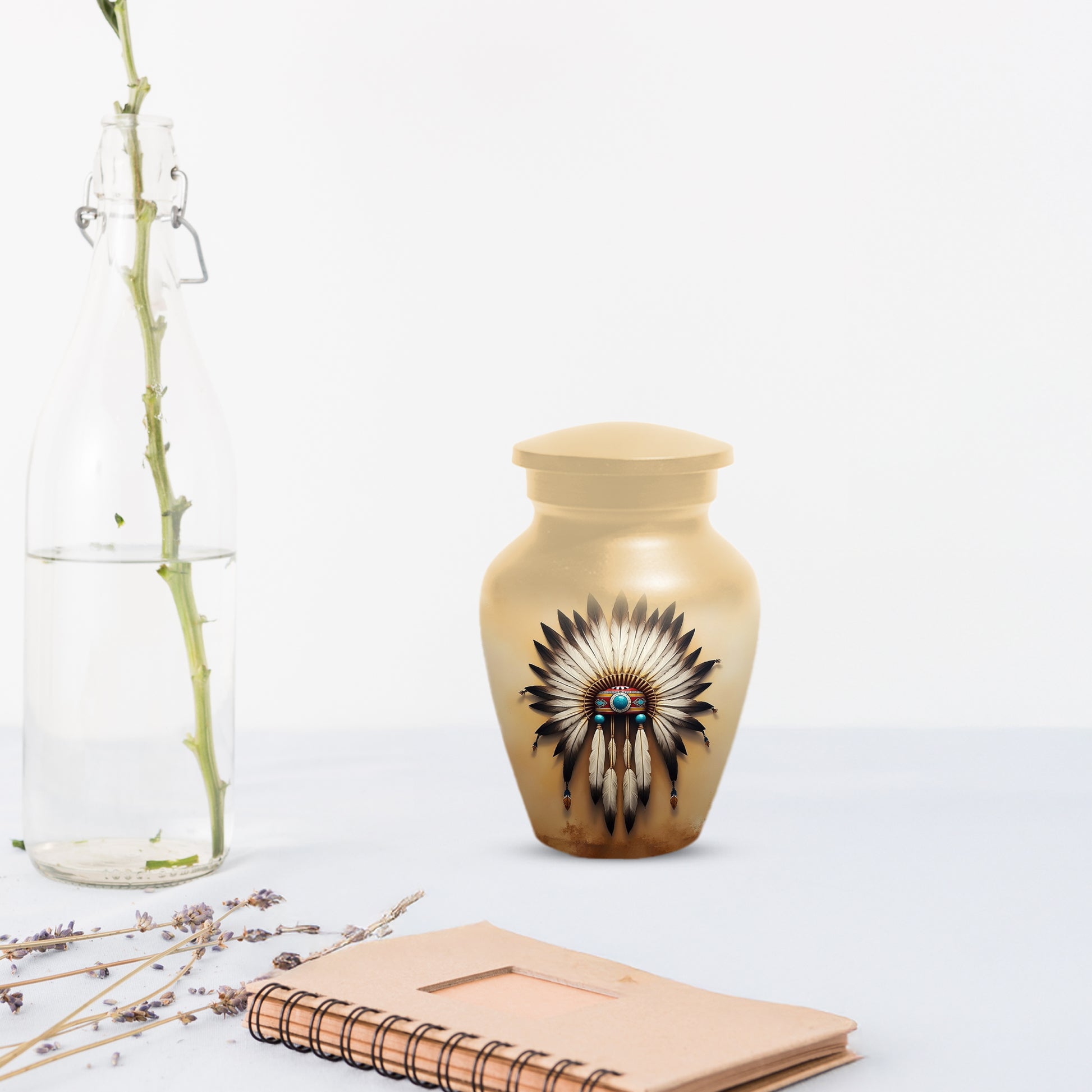 Native Urn for Human Ashes | Native American Inspired Adult Cremation Urn Memorial