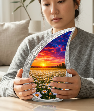 Sunflower Sunset Cremation Urn for Adult Ashes