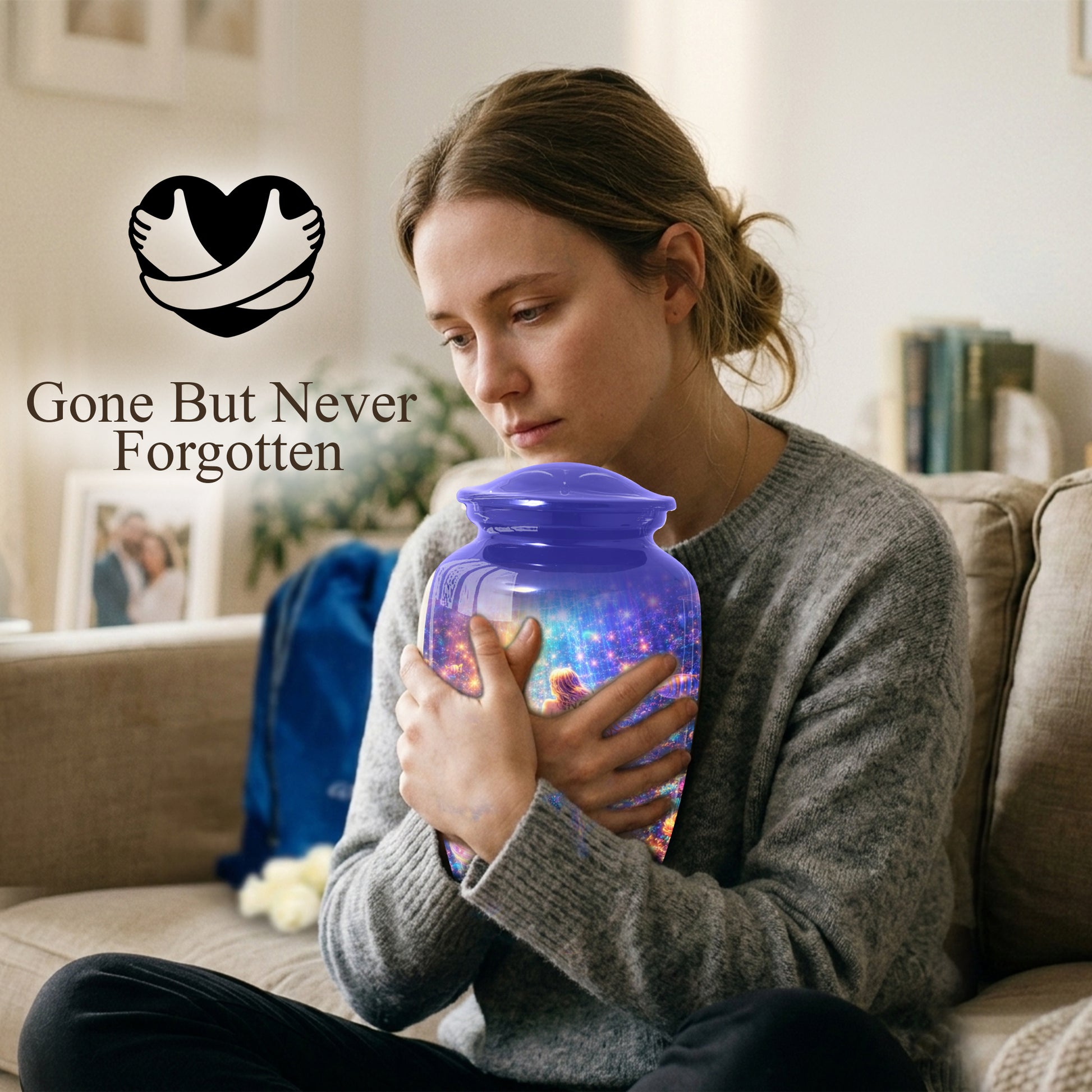 Mermaid Urn for Mom- Ocean Memorial Cremation Large Urn For Female