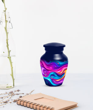 Abstract Wave Urn for Dad – Custom Keepsake Cremation Urn for Ashes