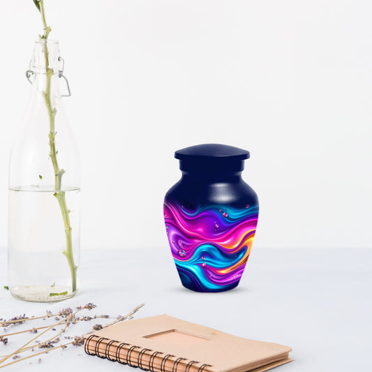 Abstract Wave Urn for Dad – Custom Keepsake Cremation Urn for Ashes