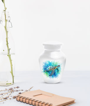 Turtle Urn for Human Ashes | Peaceful Turtle Adult Cremation Urn & Nature Memorial