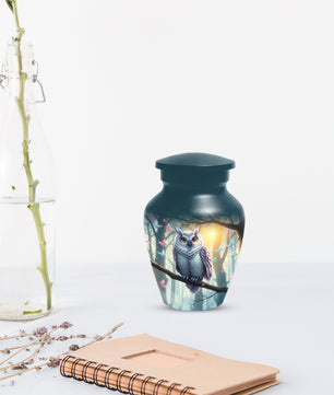 Personalized Owl Urn for Mom – Custom Owl Cremation Urn for Ashes