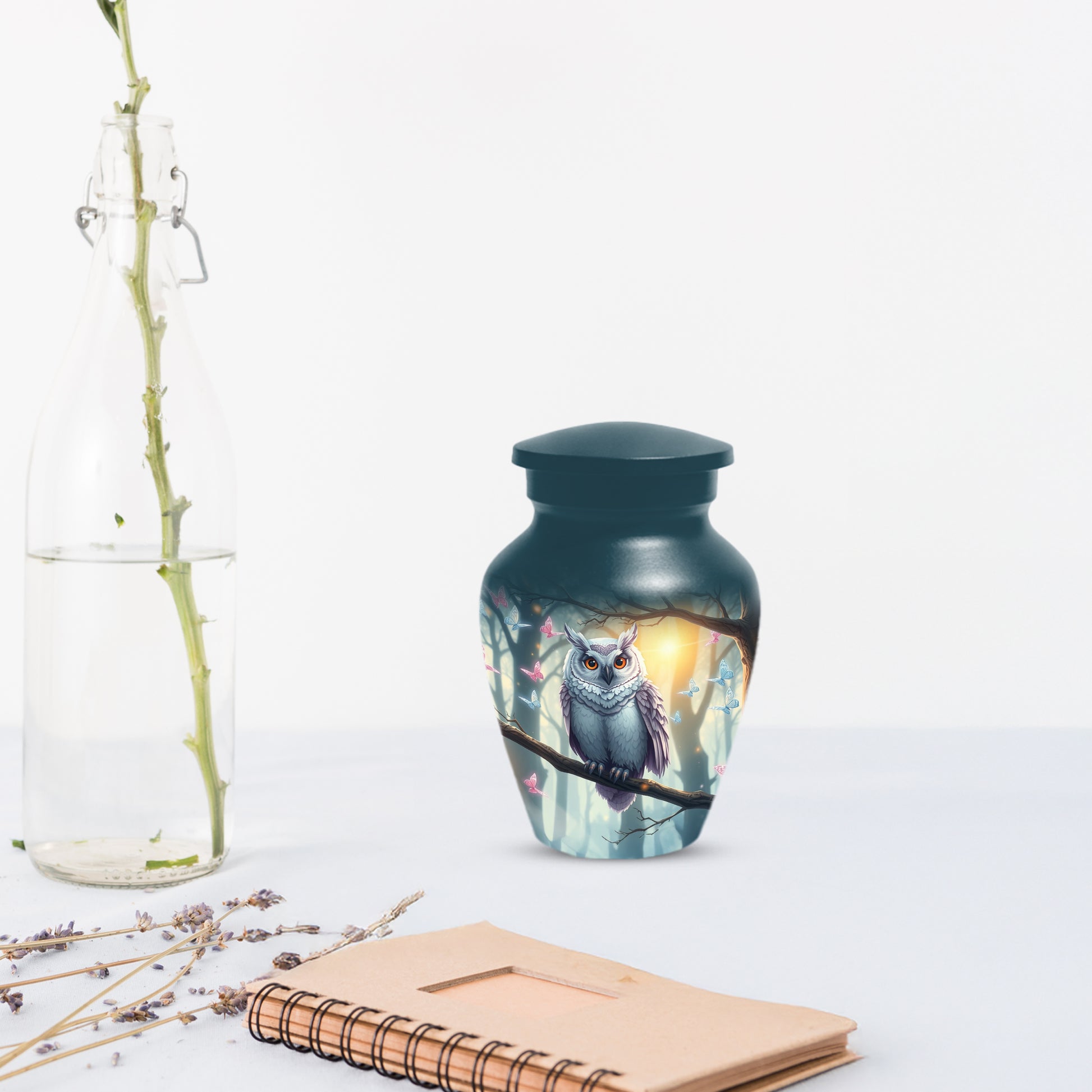 Personalized Owl Urn for Mom – Custom Owl Cremation Urn for Ashes