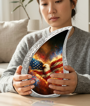 Patriotic Eagle Adult Urn for Human Ashes