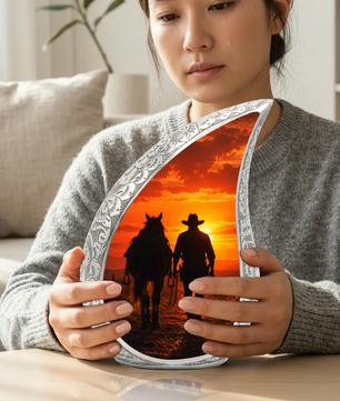 Cowboy Urn for Dad Ashes | Western Cremation Urn for Men | Cowboy Memorial Urn for Adult Male