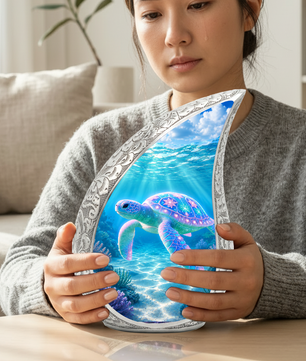 Sea Turtle Urn for Human Ashes – Ocean Theme Adult Cremation Urn