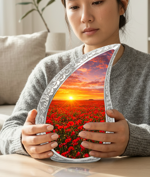 Flower Urn for Mom – Premium Floral Cremation Urn for Human Ashes |