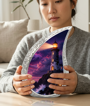 Lighthouse Storm Urn for Human Ashes | Adult Cremation Urn for Men & Women