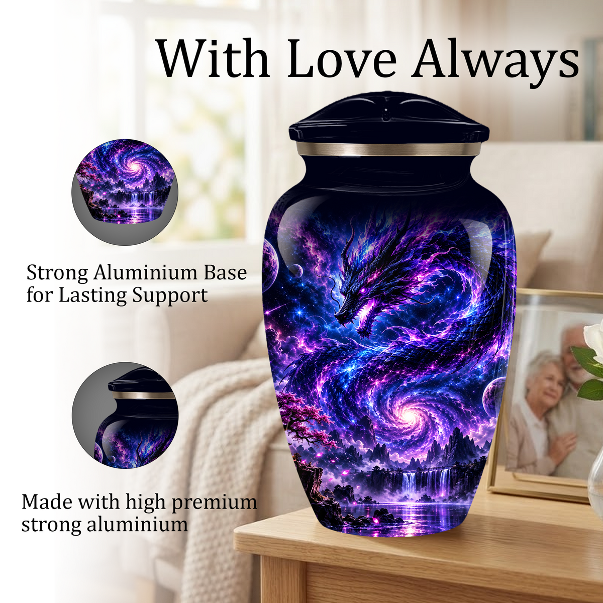 Dragon Cremation Urn for Ashes | Personalized Dragon Memorial Urn | Fantasy Dragon Adult Urn