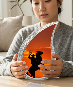 Cowboy Urn for Dad, Personalized Western Memorial