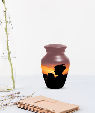 Personalized Cat Urn for Ashes | Custom Metal Pet Memoria