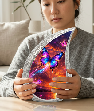 Beautiful Butterfly Urn for Human Ashes | Butterfly Cremation Urn for Mom, Women,