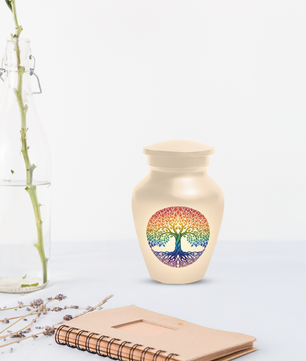Rainbow Tree of Life Cremation Urns for Ashes –  Full Size Memorial Urn for Human Ashes,