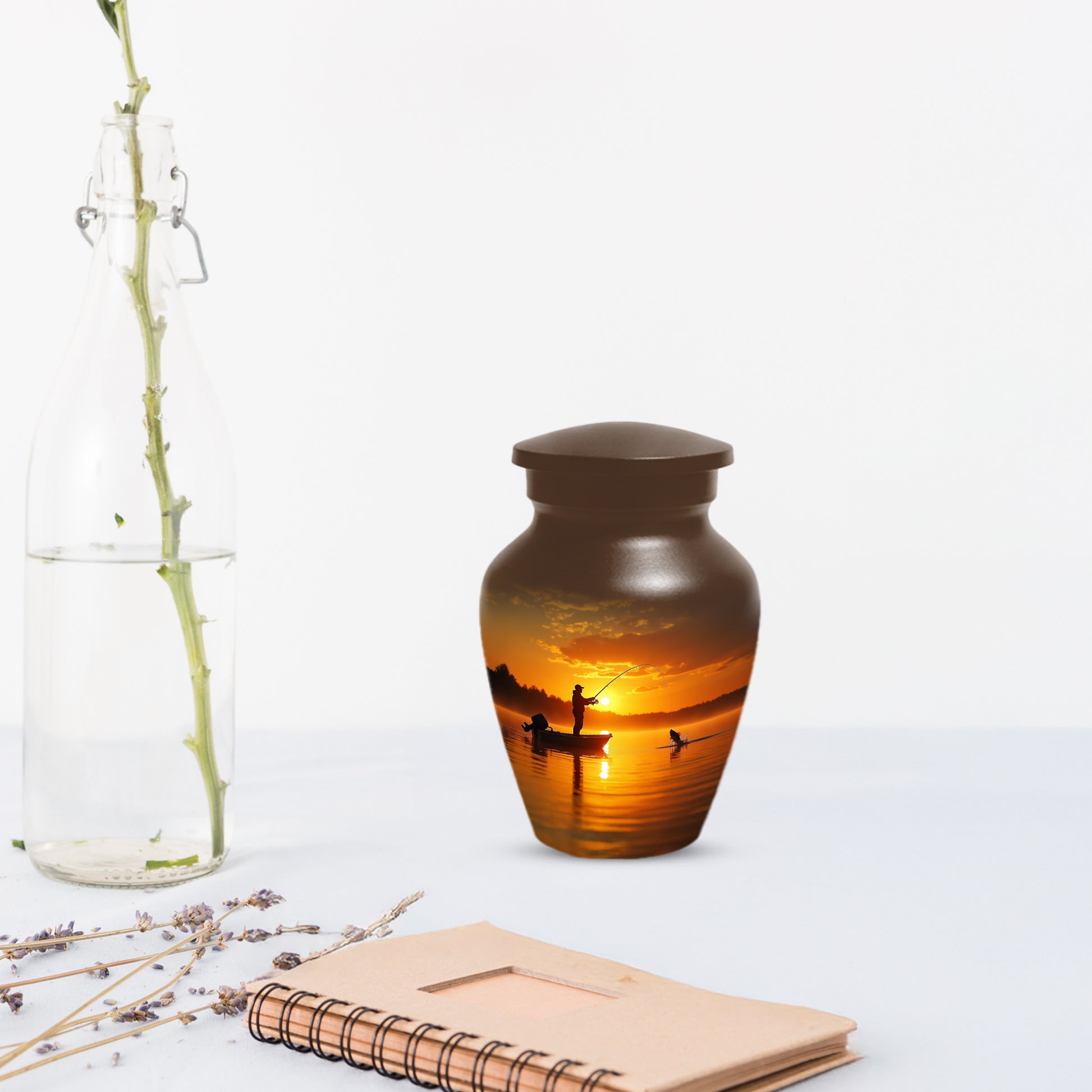 Fishing Urn for Human Ashes | Gone Fishing Cremation Urn for Dad