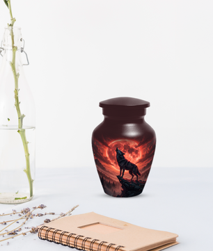 Wolf Urn for Dad – Custom Howling Wolf Cremation Urns for Ashes