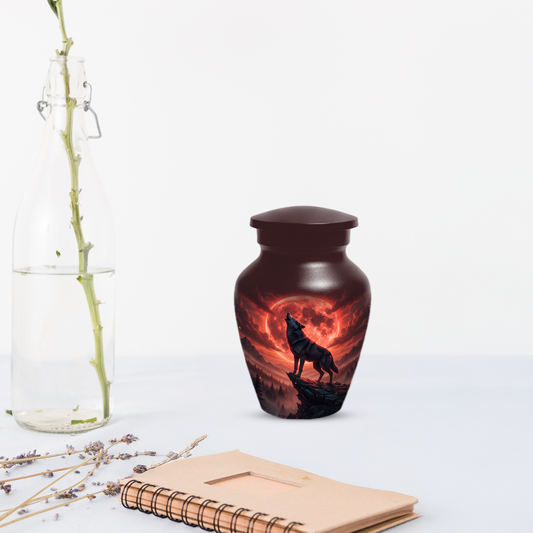 Wolf Urn for Dad – Custom Howling Wolf Cremation Urns for Ashes