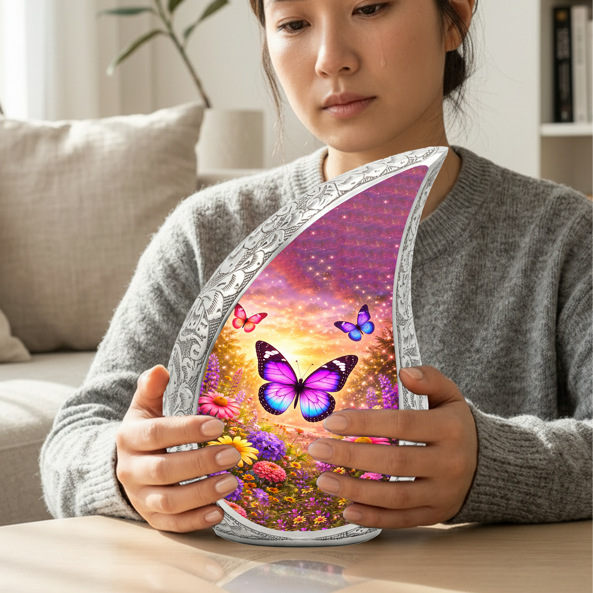 Butterfly Adult Urn for Human Ashes – Premium Butterfly Cremation Urn