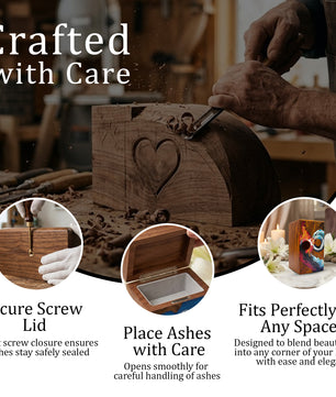 Infinity Ocean Wooden Urn For Ashes - Custom Fire Wood Keepsake Urns Box
