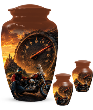 Motorcycle Urn for Ashes - Motorcycle Memorial  Keepsake for Dad