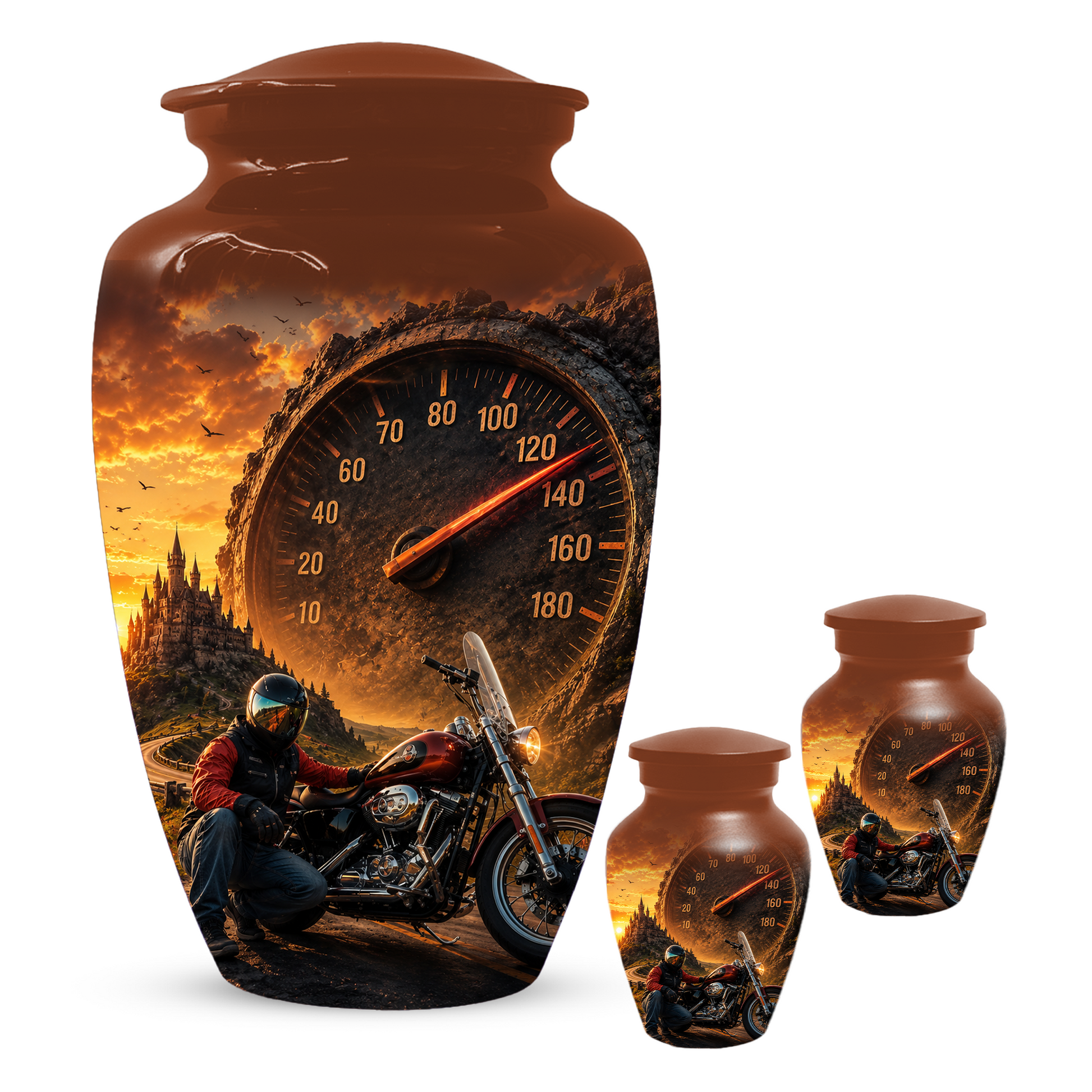 Motorcycle Urn for Ashes - Motorcycle Memorial  Keepsake for Dad