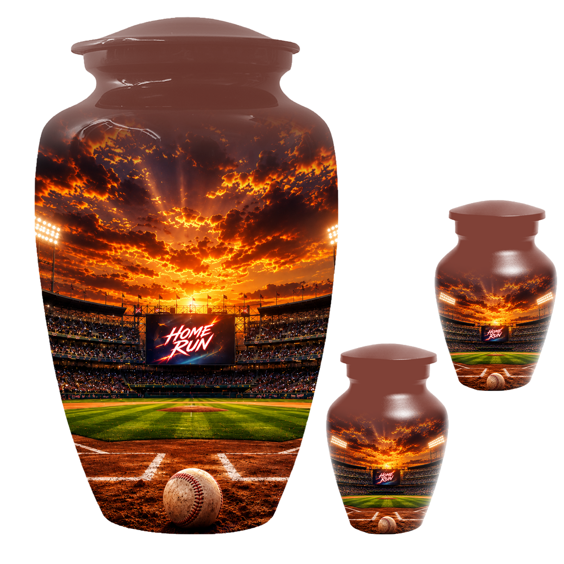 Baseball Memorial Urn for Dad - Personalized Cremation Urns for Ashes
