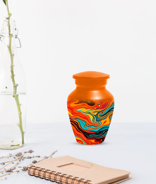 Abstract Art Cremation Urn for Ashes – Custom Colorful Memorial Urns for Men & Women