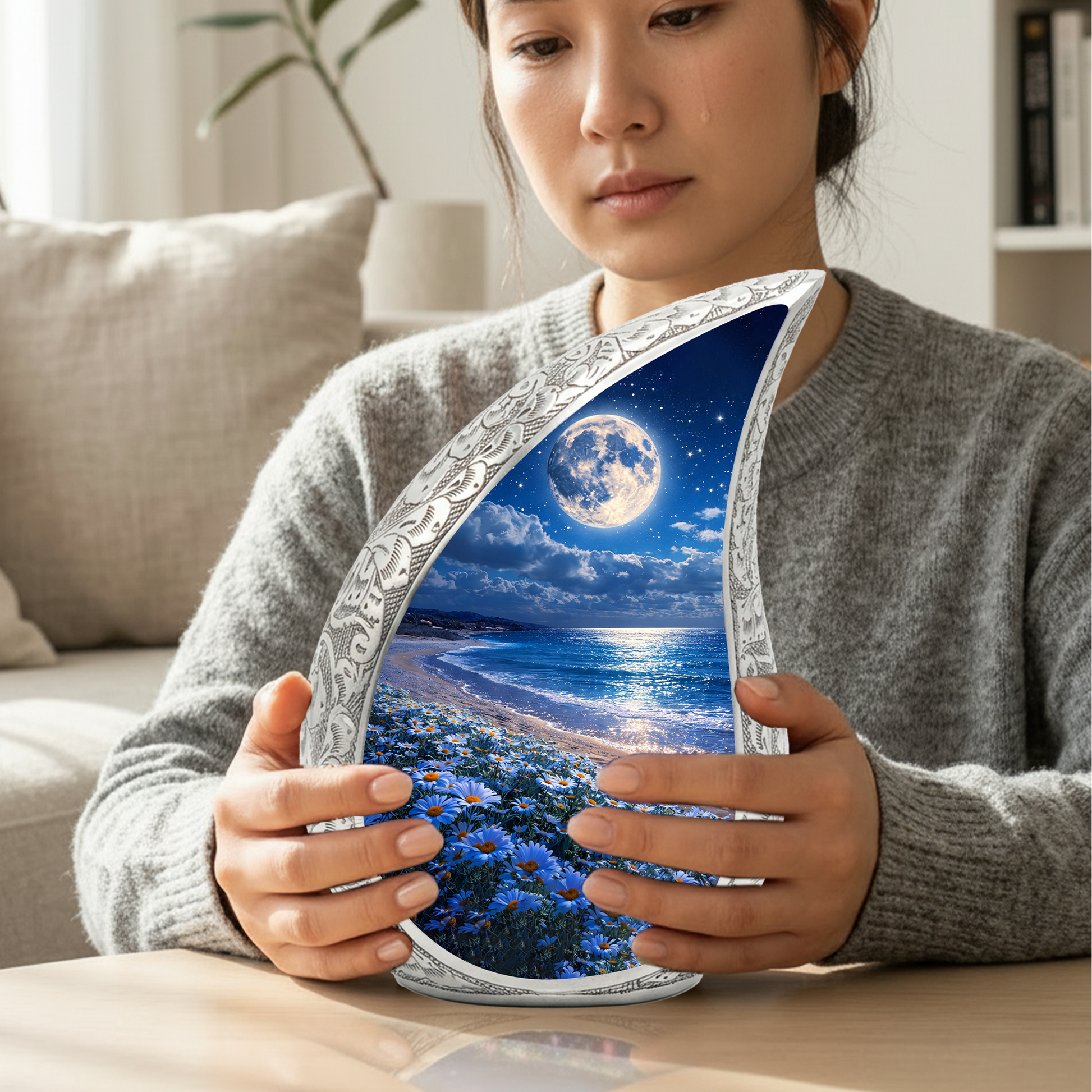Ocean Adult Urn for Human Ashes – Premium Ocean Cremation Urn