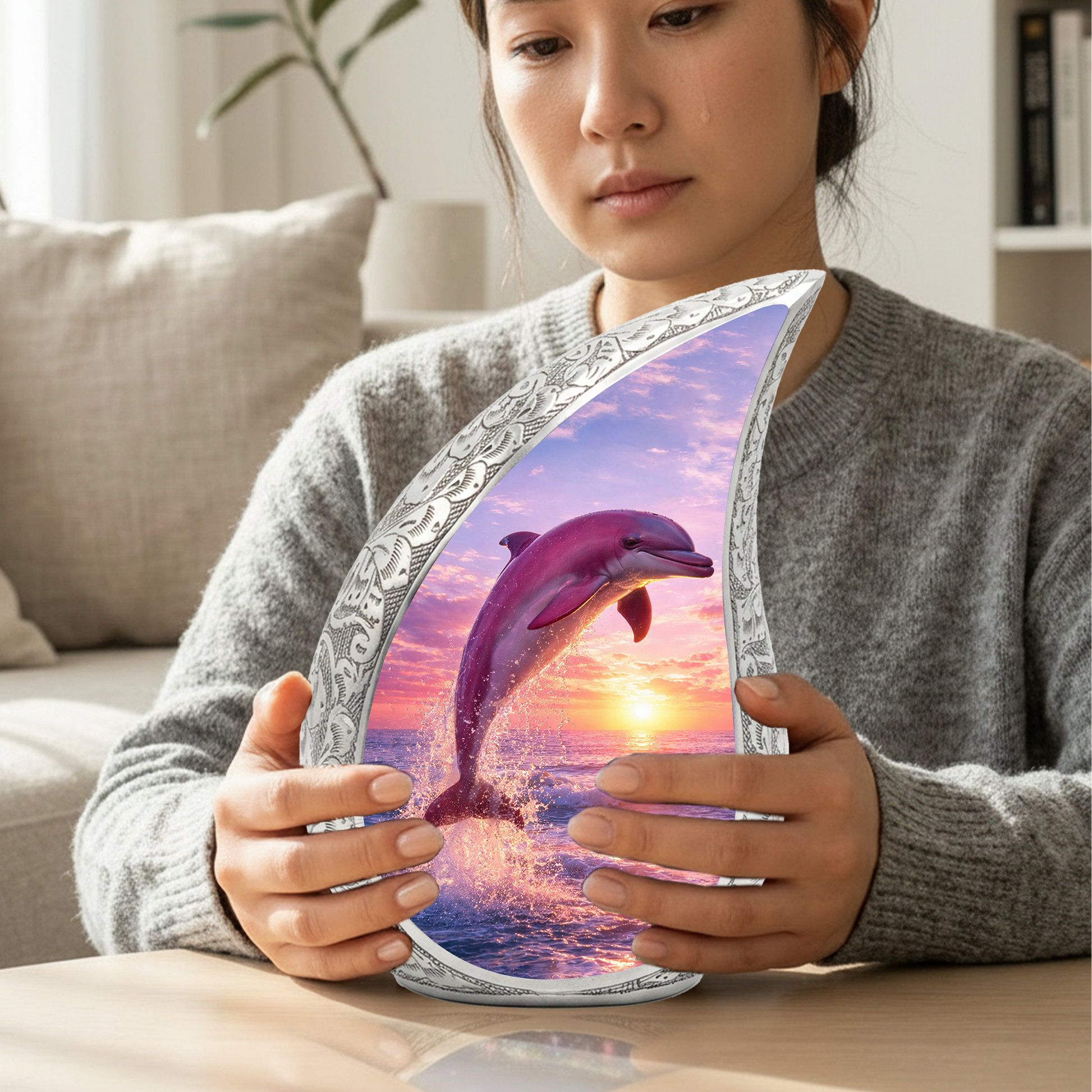 Dolphin Adult Urn for Human Ashes – Premium Adult Cremation Urn