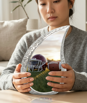 Football Urn for Dad | Adult Cremation Urn | Personalized Memorial Urn for Father, Men & Loved Ones