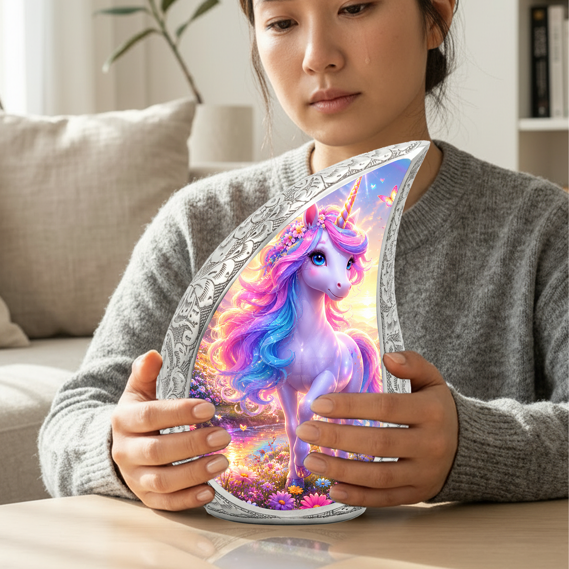 Unicorn Adult Urn for Ashes,Cremation Urn for Women