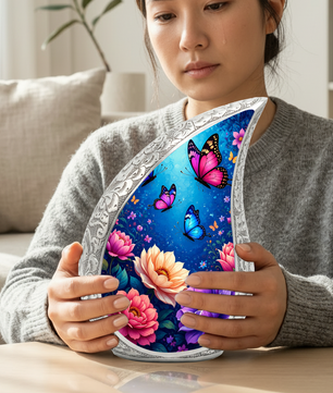Beautiful Butterfly Cremation Urn for Adult Ashes