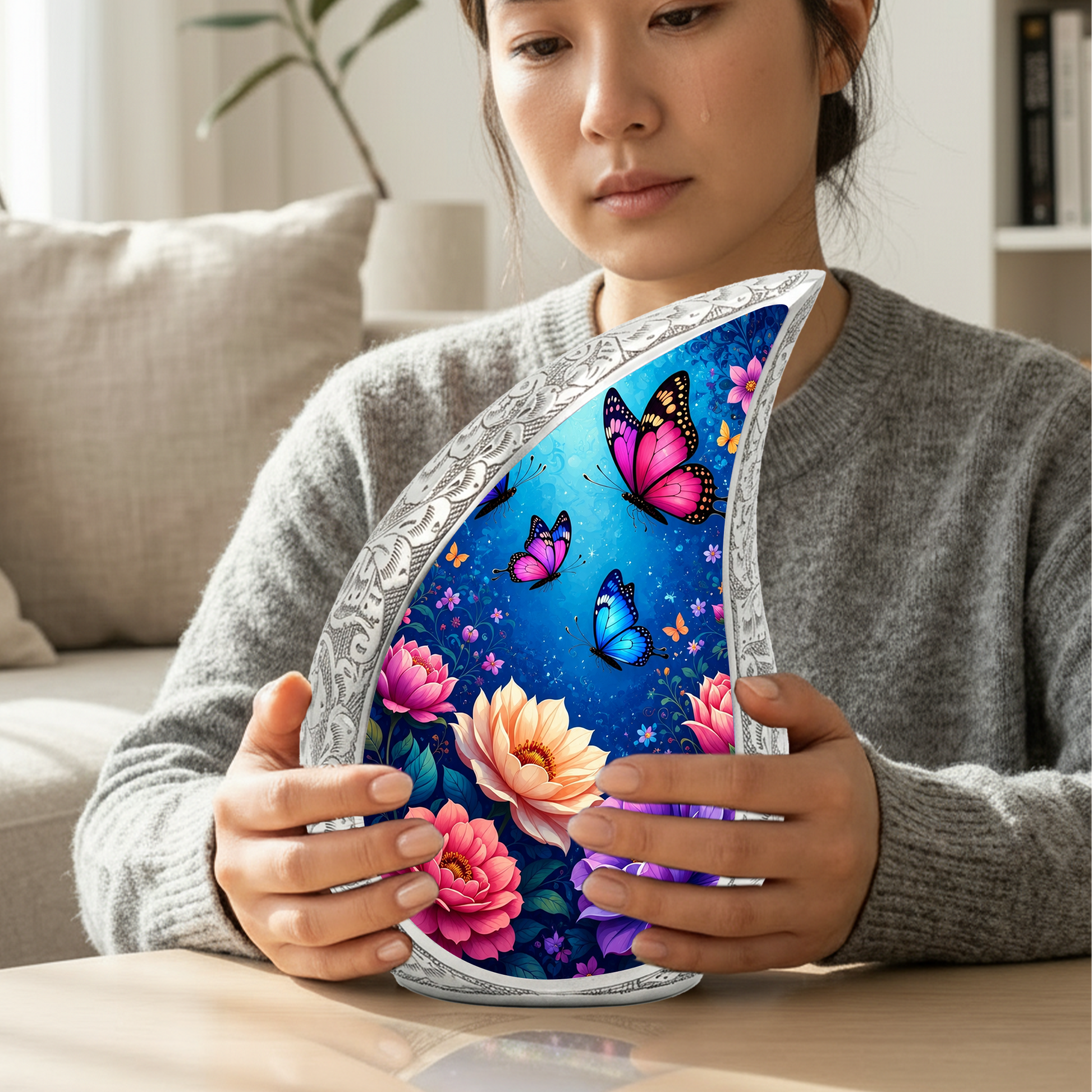 Beautiful Butterfly Cremation Urn for Adult Ashes