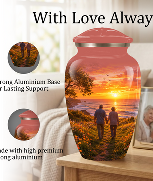 Extra Large Cremation Urn For Couples Ashes - Custom Companion Urns For Mom and Dad