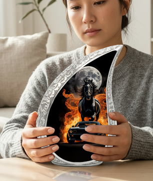 Muscle Car Cremation Urn for Dad – Personalized Urn for Father | Horse Memorial Adult Cremation Urn for Men