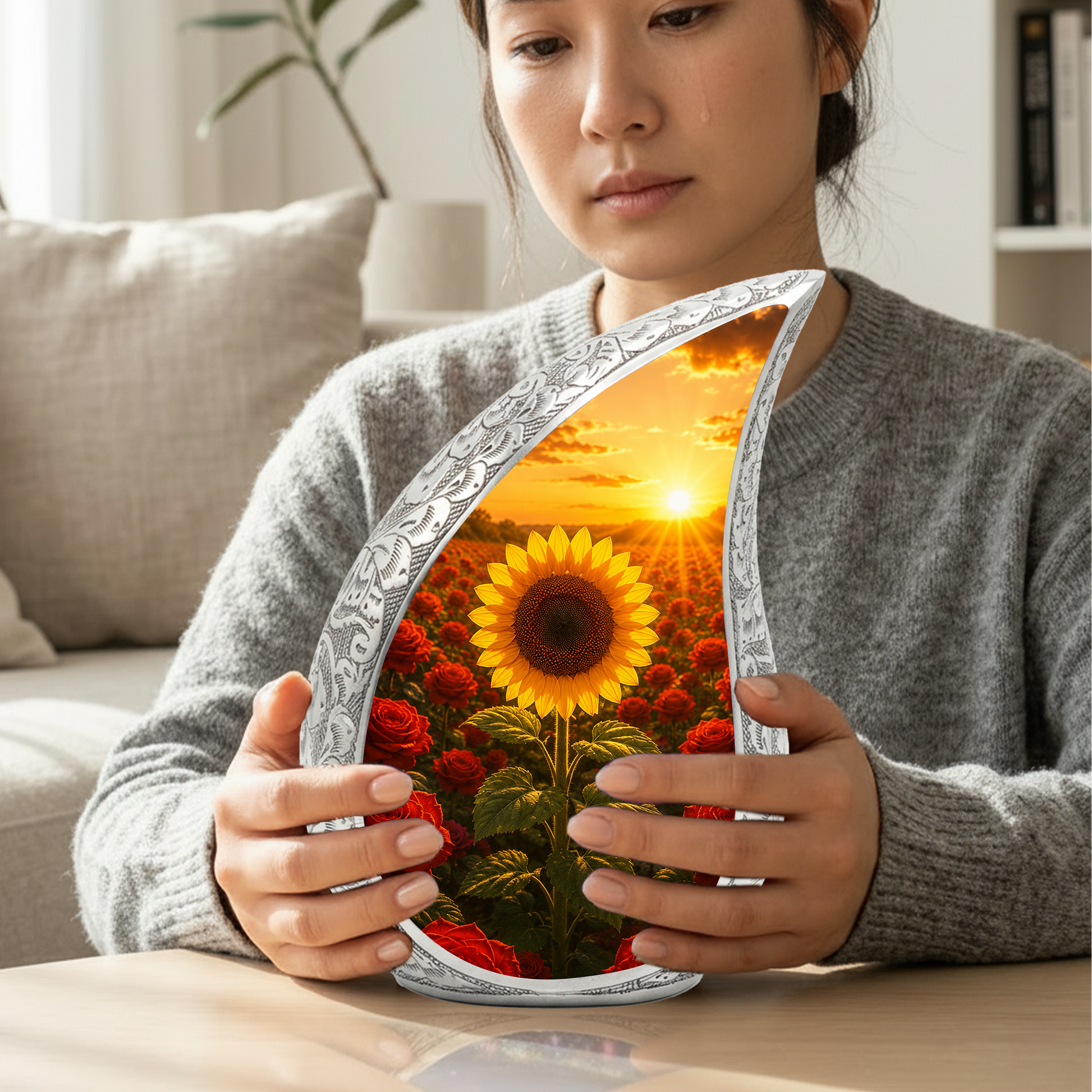 Sunflower Urn for Mom | Beautiful Cremation Urn for Women & Ashes